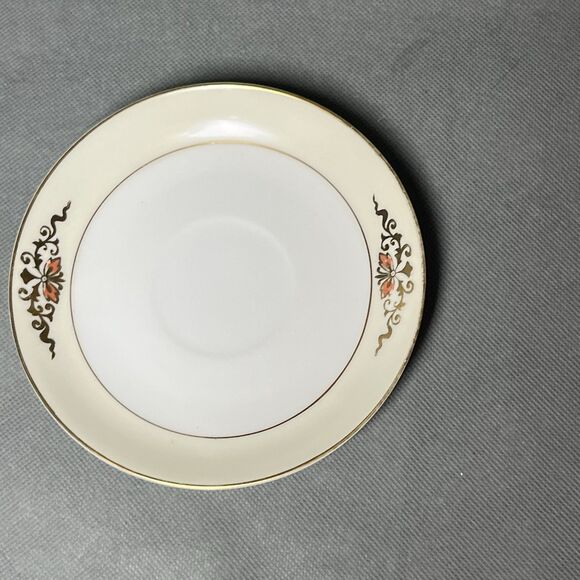 Noritake China Teacup Saucer Luncheon Plate #42200 Floral Gold Embossed - Picture 11 of 15